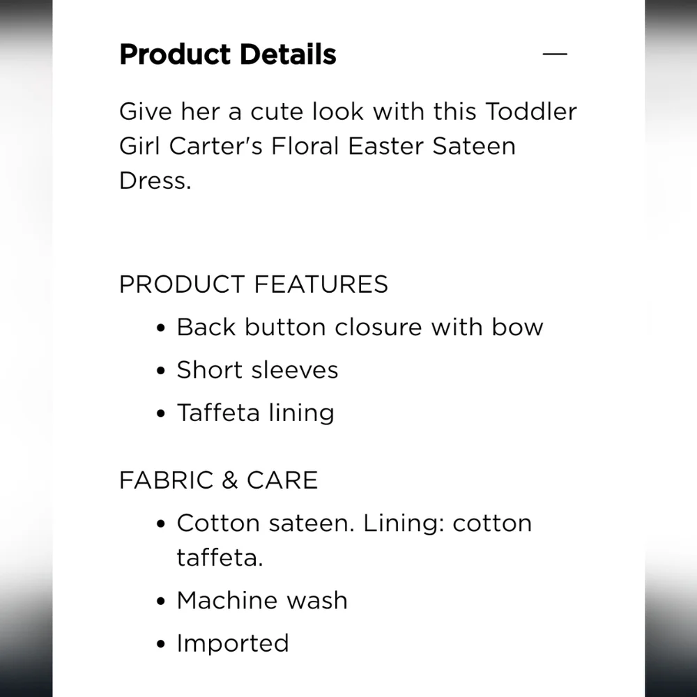 Carter's Floral sateen dress - 3T